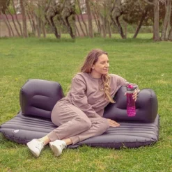 Zone Tech Inflatable Car Travel Air Mattress Back Seat – Pump Kit - Vacation Camping-Sleep Blow Up Pad Car Bed Back Seat With 2 Air Pillows Car SUV