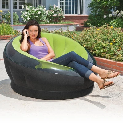Intex Empire Inflatable Lounge Chair, Lime Green & Intex 120V Electric Air Pump 4 Intex Empire Inflatable Lounge Chair, Lime Green & Intex 120V Electric Air Pump - Image 2
