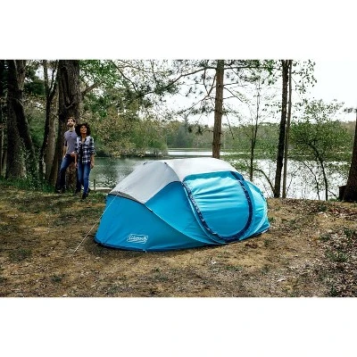 Coleman Pop Up 4 Person Scuba Camping Tent - Blue 9 Coleman Pop Up 4 Person Scuba Camping Tent - Blue - Image 7