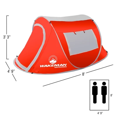Leisure Sports Water Resistant Barrel Style Pop-Up Sunchaser 2-Person Tent - Red 5 Leisure Sports Water Resistant Barrel Style Pop-Up Sunchaser 2-Person Tent - Red - Image 3
