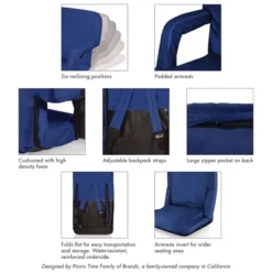 Picnic Time Ventura Stadium Seats - Navy -Intex Tents Shop GUEST db409b12 8af8 4678 a628 e3b92d454fc6
