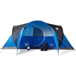 Coleman Montana Spacious 8 Person Outdoor Cabin Family Camping Tent With Hinged Door, Interior Storage Pockets, Awning, And WeatherTec Design, Blue -Intex Tents Shop GUEST dcc3ed5b 0c14 4ab1 b9a6 51e10b3fd198