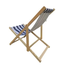 Striped Wood Sling Chair - Natural/Blue - WELLFOR 20 Striped Wood Sling Chair - Natural/Blue - WELLFOR -Intex Tents Shop GUEST e5b0cac8 d7c1 495f a176 7394613d7f70