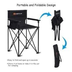 Costway Portable 38'' Oversized High Outdoor Beach Chair Camping Fishing Folding Chair -Intex Tents Shop GUEST ead8da11 389f 496a b91d 02e451b016df