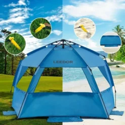 Leedor Outdoor Automatic Pop Up Sun Shade Canopy 4 People Beach Shelter Tent Light Teal Blue 12 Leedor Outdoor Automatic Pop Up Sun Shade Canopy 4 People Beach Shelter Tent Light Teal Blue -Intex Tents Shop GUEST ecc739f1 458f 4440 b4b1 72cd19dda699