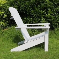 Lakeside Faux Wood Adirondack Outdoor Portable Chair White - Merry Products -Intex Tents Shop GUEST f2a24ad9 c47d 49ce 92d5 86cd486e97f1