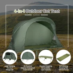 Costway 1-Person Outdoor Camping Tent Cot Elevated Compact Tent Set W/ External Cover 15 Costway 1-Person Outdoor Camping Tent Cot Elevated Compact Tent Set W/ External Cover -Intex Tents Shop GUEST f3232577 8b63 4a58 8b48 9d9950365f1a
