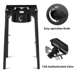 Costway Portable Propane 100000BTU Single Burner Outdoor Camp Stove W Adjustable Legs -Intex Tents Shop GUEST f4953e7f 4fdd 4589 8b11 ca9dc5c4a048