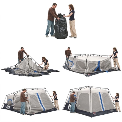 Coleman 14 X 10 Foot 8 Person Instant Cabin Camping Double Thick Fabric Family Tent With Integrated Rainfly And Carry Bag For Camping And Hiking 5 Coleman 14 X 10 Foot 8 Person Instant Cabin Camping Double Thick Fabric Family Tent With Integrated Rainfly And Carry Bag For Camping And Hiking - Image 3